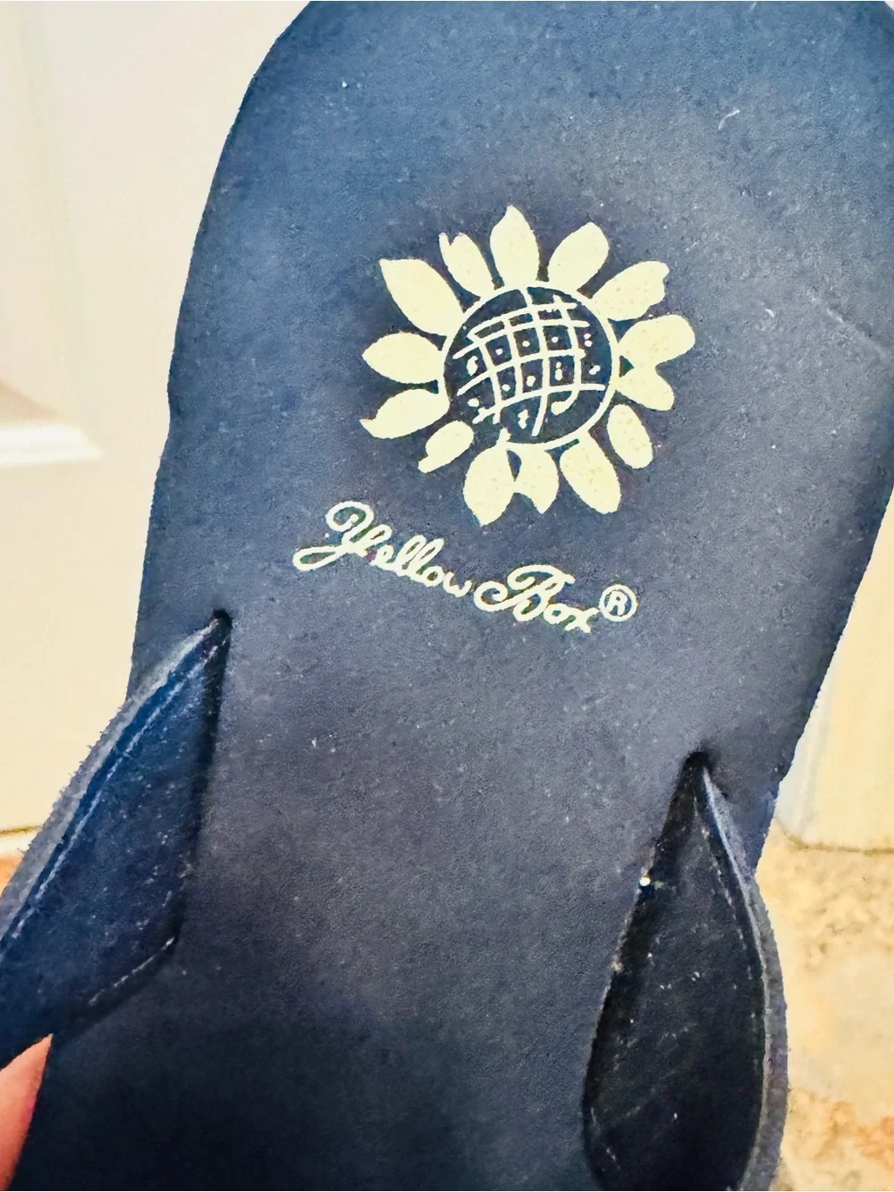 NWOB! Yellow Box Embellished Blue Gem and Rhinestone Platform Thong Sandals! - Picture 12 of 15